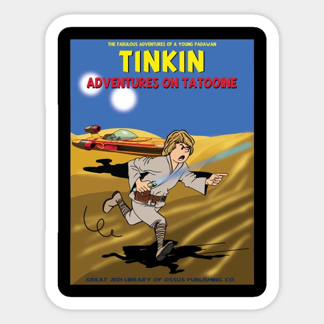TINKIN ADVENTURES Sticker by KARMADESIGNER T-SHIRT SHOP